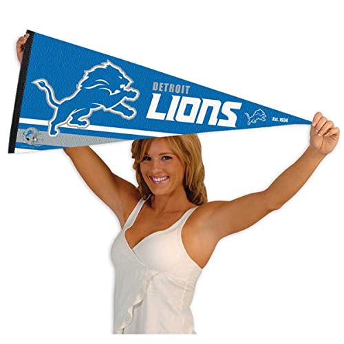 WinCraft Detroit Lions Pennant Banner Flag - 757 Sports Collectibles