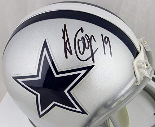 Amari Cooper Autographed Dallas Cowboys Mini Helmet- JSA W Authenticated Black - 757 Sports Collectibles