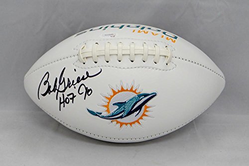 Bob Griese HOF Autographed Miami Dolphins Logo Football- JSA Witnessed Authenticated