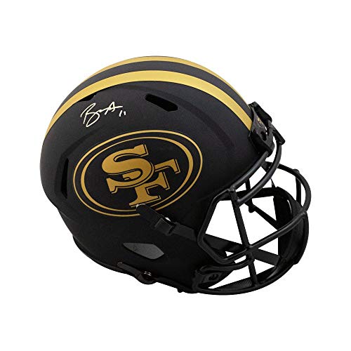 Brandon Aiyuk Autographed San Francisco 49ers Eclipse Replica Full-Size Football Helmet - BAS COA - 757 Sports Collectibles