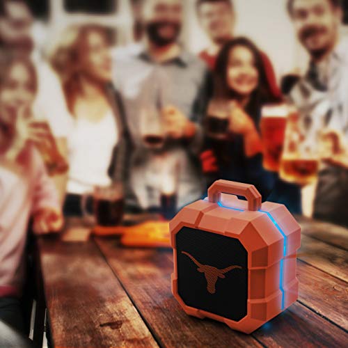 NCAA Texas Longhorns Shockbox LED Wireless Bluetooth Speaker, Team Color - 757 Sports Collectibles