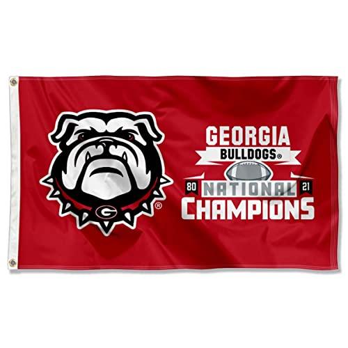 Georgia Bulldogs 2021 Football National Champions Banner Flag - 757 Sports Collectibles