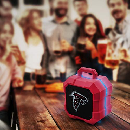 NFL Atlanta Falcons Shockbox LED Wireless Bluetooth Speaker, Team Color - 757 Sports Collectibles