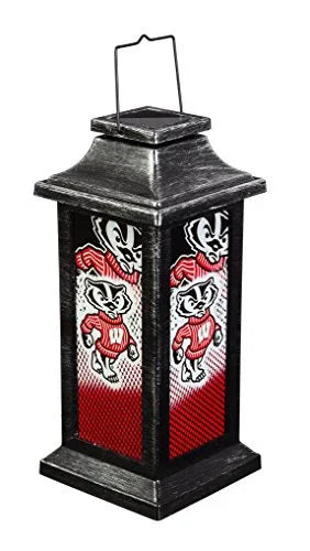 Team Sports America University of Wisconsin-Madison Solar-Powered Outdoor Safe Hanging Garden Lantern - 757 Sports Collectibles