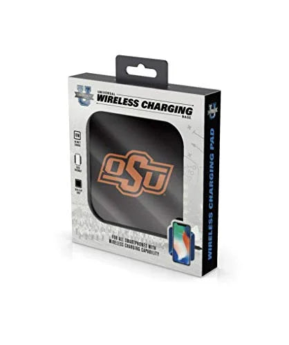 NCAA Oklahoma State Cowboys Wireless Charging Pad, White - 757 Sports Collectibles