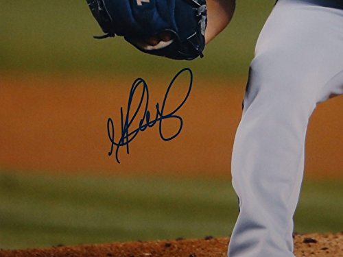 Martin Perez Autographed 16x20 Texas Rangers Pitching Photo- JSA Authenticated - 757 Sports Collectibles