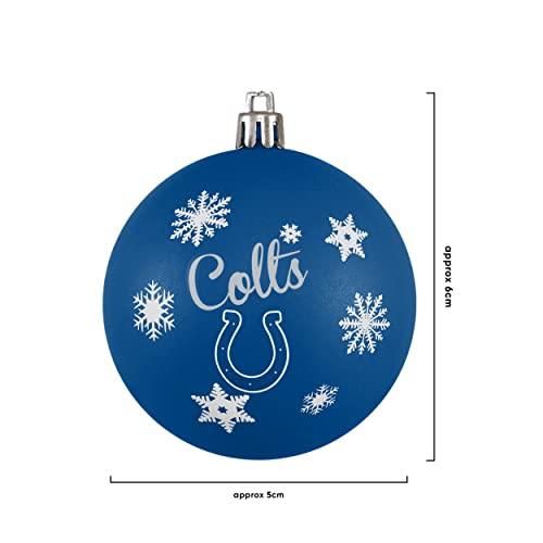 FOCO Indianapolis Colts NFL 5 Pack Shatterproof Ball Ornament Set - 757 Sports Collectibles