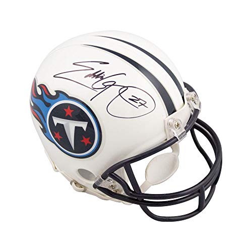 Eddie George Autographed Tennessee Titans Mini Football Helmet - BAS COA - 757 Sports Collectibles