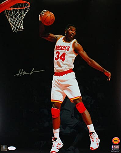 Hakeem Olajuwon Houston Rockets Autographed 16x20 Spotlight Photo- JSA W Silver - 757 Sports Collectibles