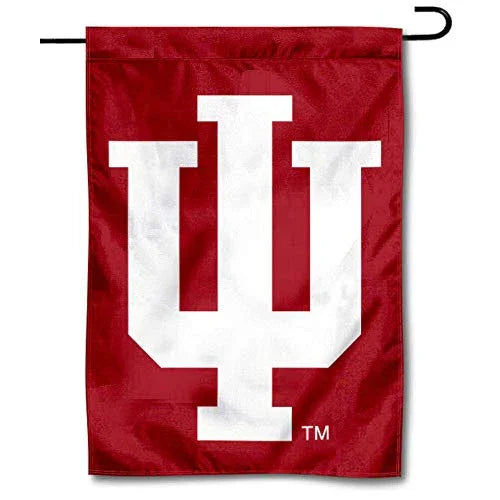 College Flags & Banners Co. Indiana Hoosiers IU Logo Garden Banner Flag - 757 Sports Collectibles