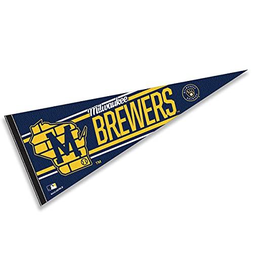 Milwaukee Brewers State of Wisconsin Retro M Large Pennant Flag - 757 Sports Collectibles