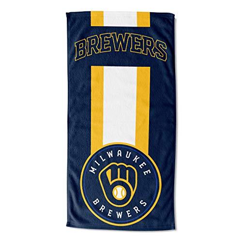 NORTHWEST MLB Milwaukee Brewers Beach Towel, 30" x 60", Zone Read - 757 Sports Collectibles