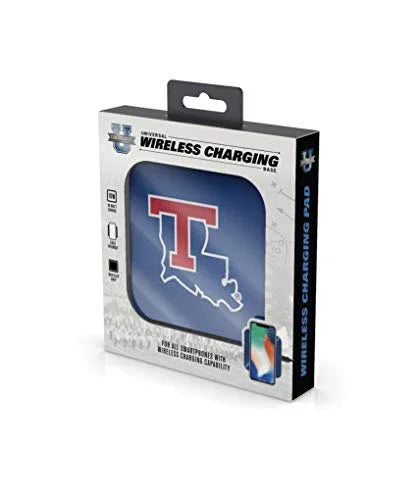 NCAA Louisiana Tech Bulldogs Wireless Charging Pad, White - 757 Sports Collectibles