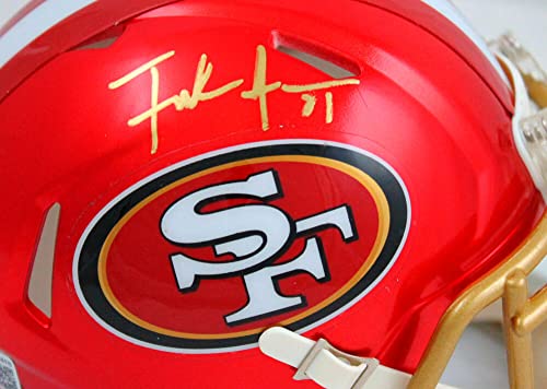 Frank Gore Autographed San Francisco 49ers Flash Mini Helmet-Beckett W Hologram Gold - 757 Sports Collectibles