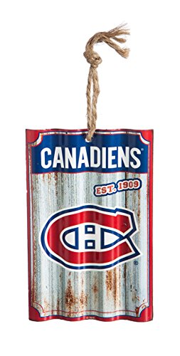 Team Sports America Montreal Canadiens Corrugated Metal Ornament - 757 Sports Collectibles