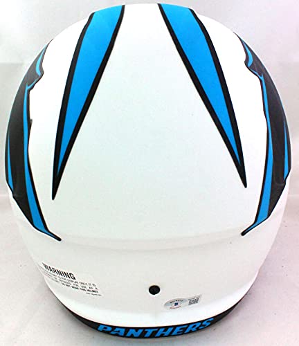 Luke Kuechly Autographed Carolina Panthers Lunar F/S Helmet- Beckett WBaby Blue - 757 Sports Collectibles