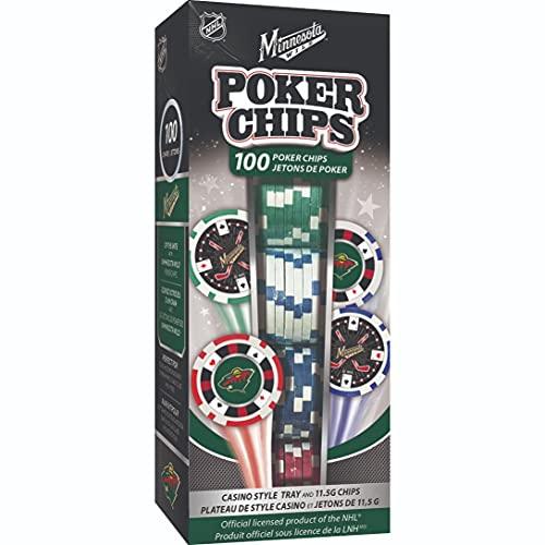MasterPieces Minnesota Wild Poker Chips 100pc - 757 Sports Collectibles