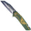 EDC Pocket Knife Camping Accessories Hunting Knife Razor Sharp Edge Folding Knife for Camping Gear Survival Kit Tactical Knife 56003 (Green) - 757 Sports Collectibles