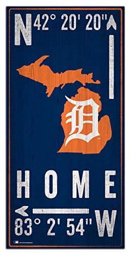 Fan Creations MLB Detroit Tigers Unisex Detroit Tigers Coordinate Sign, Team Color, 6 x 12 - 757 Sports Collectibles