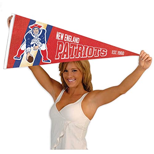 WinCraft New England Patriots Throwback Vintage Retro Pennant Flag - 757 Sports Collectibles