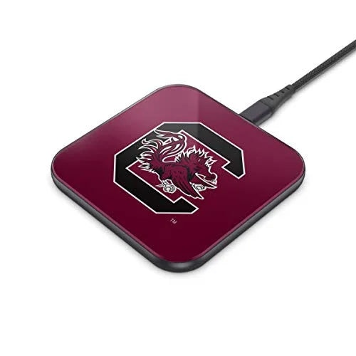 NCAA South Carolina Fighting Gamecocks Wireless Charging Pad, White - 757 Sports Collectibles