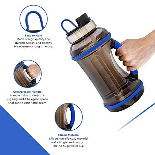 DR.HYDRO 2.2L Half Gallon Water Bottle with Straw-BPA Free Motivational Water Bottle / 2.2 Liter (74 Ounce) Large Water Bottle for Fitness and Outdoor Enthusiasts -Blue. - 757 Sports Collectibles