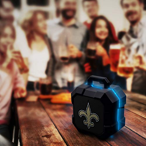 NFL New Orleans Saints Shockbox LED Wireless Bluetooth Speaker, Team Color - 757 Sports Collectibles