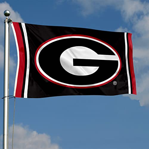 Georgia Bulldogs Black Large Outdoor Banner Flag - 757 Sports Collectibles