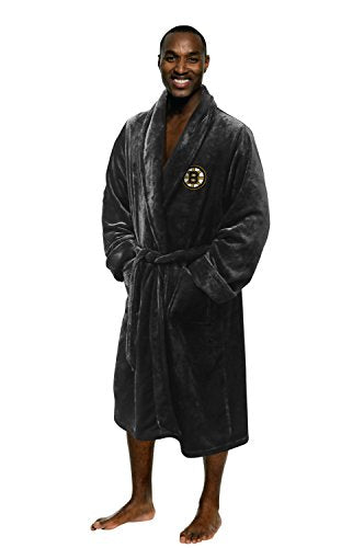 NORTHWEST NHL Boston Bruins Silk Touch Bath Robe, Large/X-Large, Team Colors - 757 Sports Collectibles