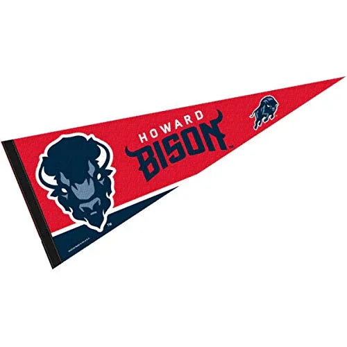 College Flags & Banners Co. Howard Bison Pennant Full Size Felt - 757 Sports Collectibles