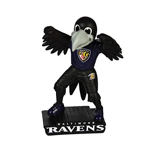 Team Sports America NFL Baltimore Ravens Fun Colorful Mascot Statue 12 Inches Tall - 757 Sports Collectibles