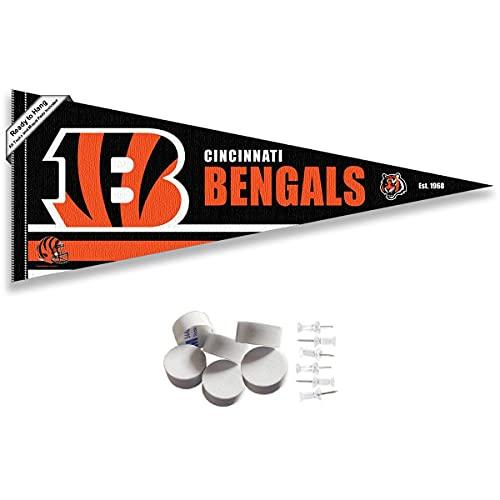 Cincinnati Bengals Pennant Banner and Wall Tack Pads - 757 Sports Collectibles