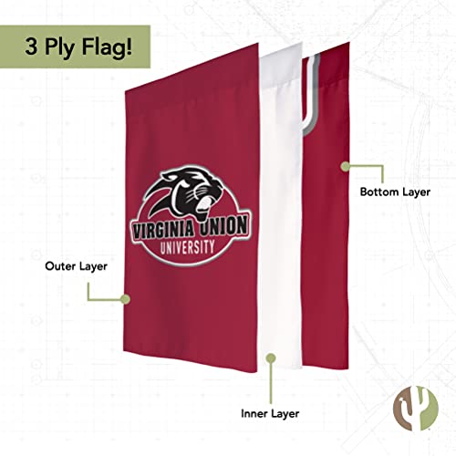 Virginia Union University Garden Flag NU Wildcats Banner 100% Polyester (Design 1) - 757 Sports Collectibles