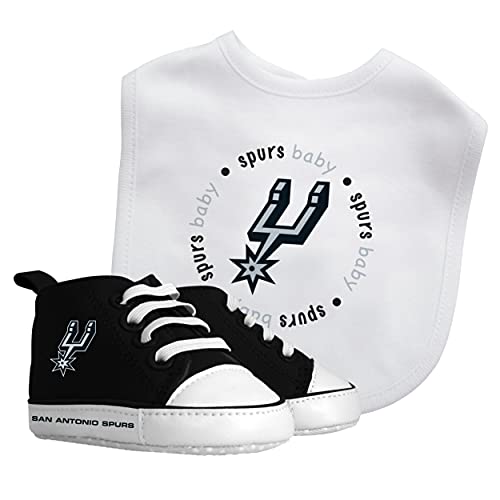 MasterPieces Baby Fanatic NBA San Antonio Spurs Unisex SAS30002Bib & Prewalker Gift Set - San Antonio Spurs - 757 Sports Collectibles
