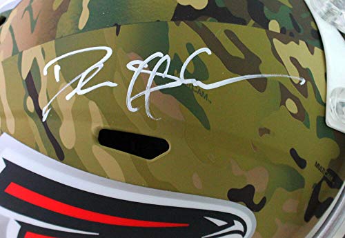 Deion Sanders Autographed Atlanta Falcons F/S Camo Speed Helmet - Beckett W Auth White - 757 Sports Collectibles