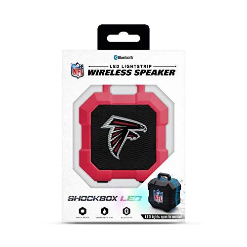 NFL Atlanta Falcons Shockbox LED Wireless Bluetooth Speaker, Team Color - 757 Sports Collectibles