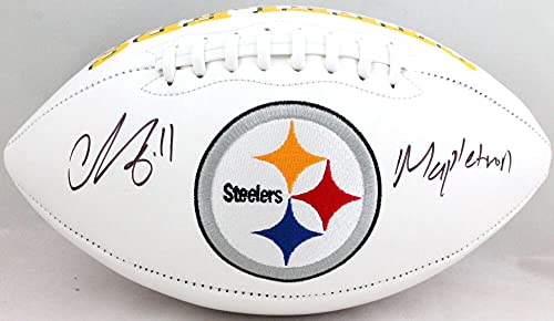 Chase Claypool Autographed Pittsburgh Steelers Logo Football w/Mapletron- Beckett W Black - 757 Sports Collectibles