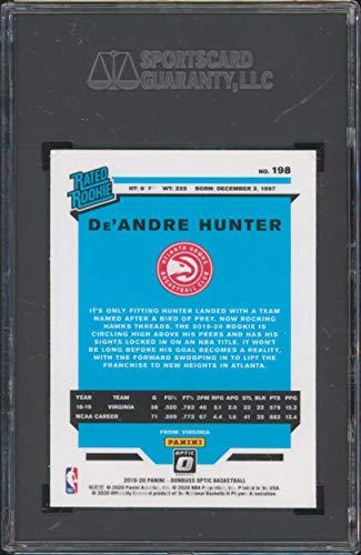 Hawks De'Andre Hunter 2019 Donruss Optic #198 Rookie Card Graded NM 7 SGC - 757 Sports Collectibles
