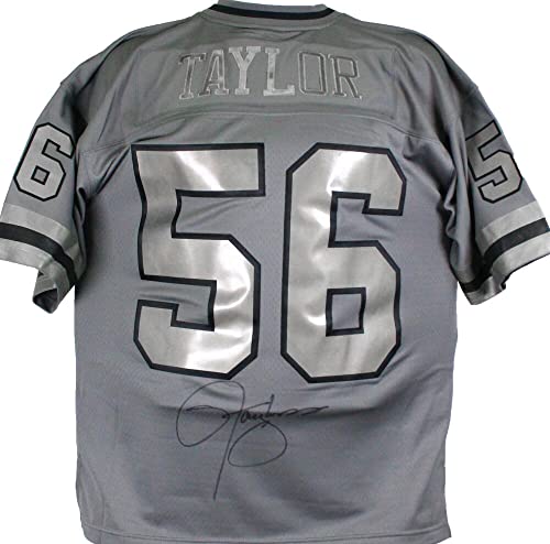 Lawrence Taylor Signed Giants Mitchell & Ness Retired Player Metal Legacy Jersey- Beckett W Hologram - 757 Sports Collectibles