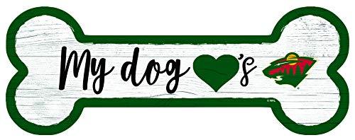 Fan Creations NHL Minnesota Wild Unisex Minnesota Wild Dog Bone Sign, Team Color, 6 x 12 - 757 Sports Collectibles