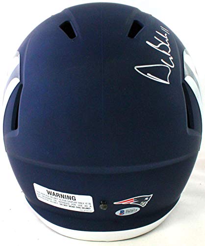 Drew Bledsoe Autographed New England Patriots F/S AMP Speed Helmet - Beckett Auth Silver - 757 Sports Collectibles
