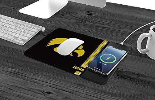 SOAR NCAA Wireless Charging Mouse Pad, Iowa Hawkeyes - 757 Sports Collectibles