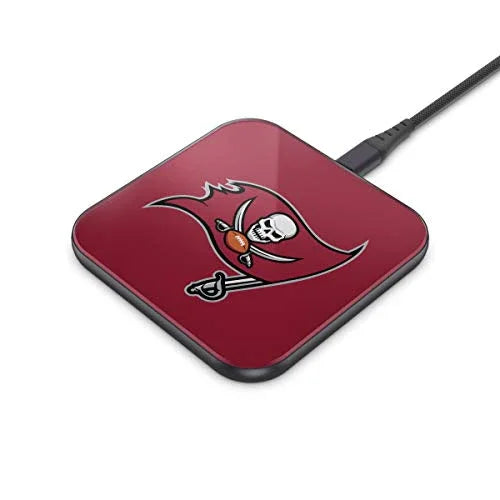 NFL Tampa Bay Buccaneers Wireless Charging Pad, White - 757 Sports Collectibles