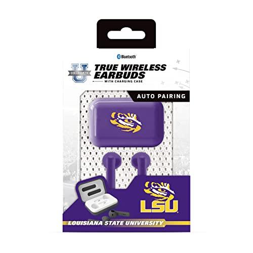 SOAR NCAA True Wireless Earbuds V.4, LSU Tigers - 757 Sports Collectibles