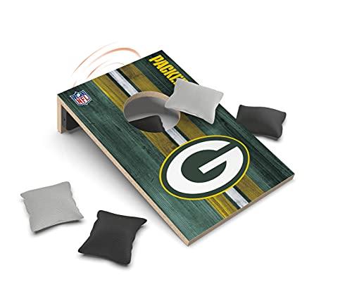 SOAR NFL Tabletop Cornhole Game and Bluetooth Speaker, Green Bay Packers - 757 Sports Collectibles
