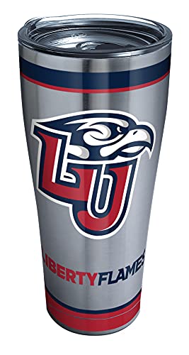 Tervis NCAA Liberty Flames Tradition Stainless Steel Insulated Tumbler with Lid, 30 oz, Silver - 757 Sports Collectibles