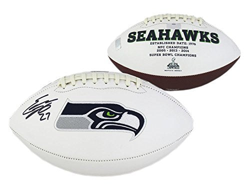 Eddie Lacy Autographed/Signed Seattle Seahawks Embroidered NFL Logo Football - 757 Sports Collectibles