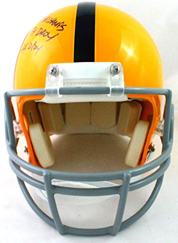 Jack Lambert Autographed Pittsburgh Steelers F/S 1962 TB Authentic Helmet w/ 7 Insc- JSA Auth - 757 Sports Collectibles