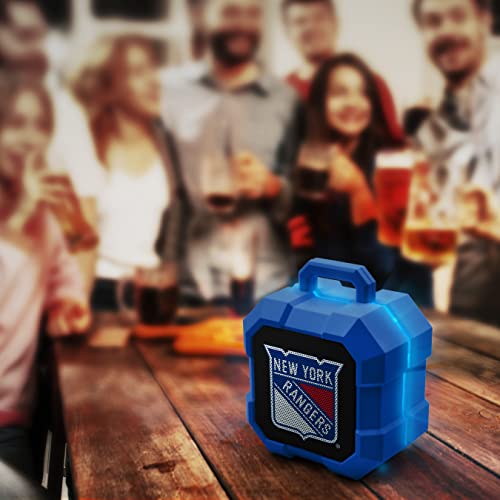 NHL New York Rangers ShockBox LED Wireless Bluetooth Speaker, Team Color - 757 Sports Collectibles