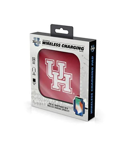 NCAA Houston Cougars Wireless Charging Pad, White - 757 Sports Collectibles